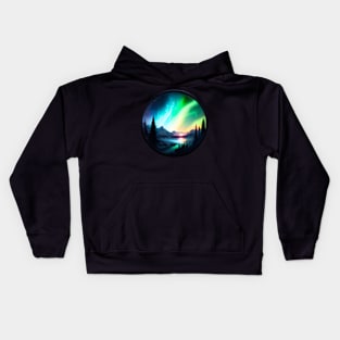 Northern Lights - Winter - Natural Beauty - Christmas Kids Hoodie